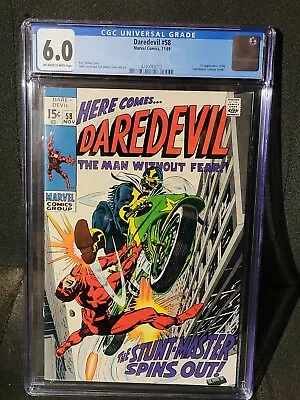 Buy 1969 DAREDEVIL #58 - 1st Appearance Stuntmaster - Marvel Comics - CGC 6.0 • 43.45£