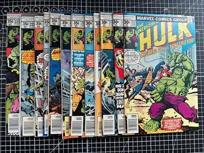 Buy Marvel Incredible Hulk #212-223 All Newsstand 1st Constrictor • 39.98£