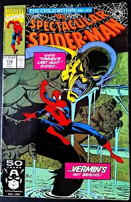 Buy SPECTACULAR SPIDER-MAN #178 VFN Key VERMIN RETURN 1ST GOBLIN QUEEN 1991 Marvel • 3.99£