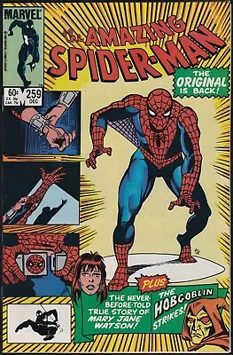Buy Marvel Comics AMAZING SPIDER-MAN #259 MJ Origin Return Of Classic Costume VF! • 13.40£