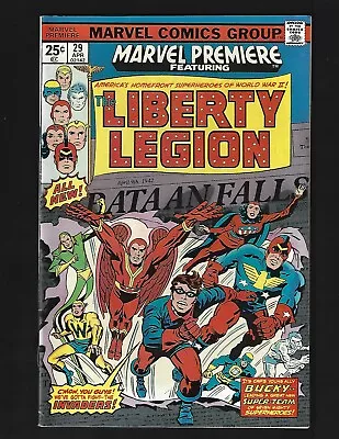 Buy Marvel Premiere #29 VF 1st/Origin Liberty Legion Origins Whizzer & Miss America+ • 11.83£