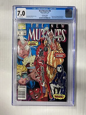 Buy New Mutants #98 CGC 7.0 Mark Jewelers Newsstand Variant 1st Appearance Deadpool • 553.18£