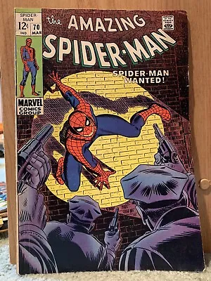 Buy 1969 Amazing Spider-man #70 High Grade Marvel Comic Book John Romita Cover Art! • 39.49£