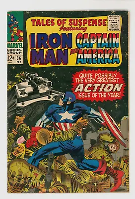 Buy Tales Of Suspense #86 F-VF 7.0 Iron Man And Captain America • 39£