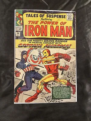 Buy Tales Of Suspense (1959) #58 Cap VS Iron Man Battle 2nd App Kraven Tuska Heck GD • 52.23£