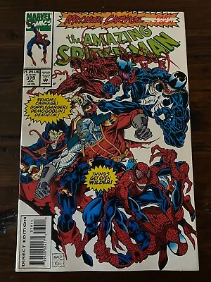 Buy 1993 AMAZING SPIDER-MAN (vol1) #379 9.2 NM- MAXIMUM CARNAGE Pt 7 • 7.10£