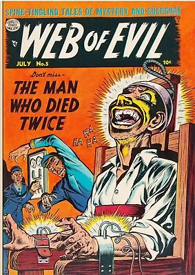 Buy Facsimile Reprint Covers Only To WEB OF EVIL #5 - Quality Comics Pre-Code (1953) • 15.81£