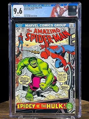 Buy AMAZING SPIDER-MAN #119 April 1973 CGC 9.6 Hulk Battle KEY ISSUE • 1,165.69£
