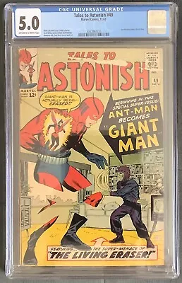 Buy Tales To Astonish #49 (1963, Marvel) CGC 5.0 • 197.65£