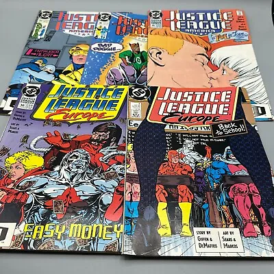 Buy DC Comics Justice League America #36 #37 #45 Europe #6 #10 Lot Of 5, 1989 1990 • 5.24£