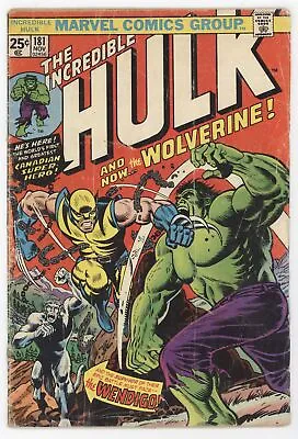 Buy Incredible Hulk 181 Marvel 1974 GD VG Herb Trimpe 1st Wolverine • 1,857.88£
