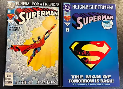 Buy Superman 77 78 KEY ISSUE Set Lot Funeral Death V 2 Doomsday Batman DC Comics • 16.07£