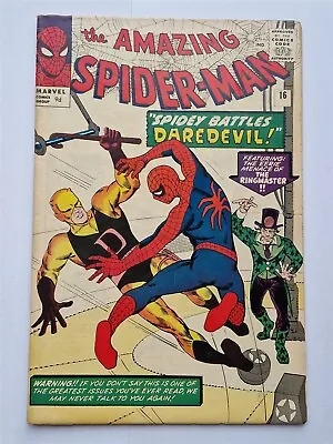 Buy Amazing Spider-man #16 Fn+ (6.5) September 1964 1st Daredevil X-over Marvel ** • 699.99£