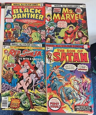 Buy Marvel Comics Black Panther #1, Ms Marvel #1, Son Of Satan #1, Red Sonja #1 Lot • 60£