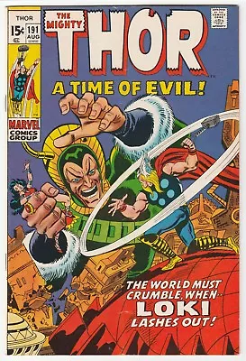 Buy Thor #191 Aug 1971 Fine+ 6.5 Marvel Comics Loki 1st App Durok  • 33.76£