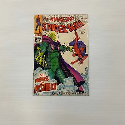 Buy Amazing Spider-Man #66 1968 GD/VG Cent Copy Pence Stamp • 120£