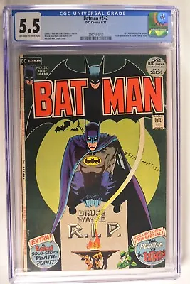 Buy Batman #242 CGC 5.5 Ow/w Ra's Al Ghul Begins 6/1972 D.C. Comics • 148.79£