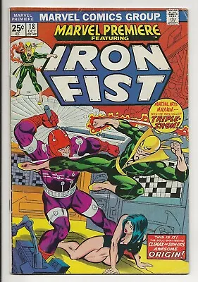 Buy MARVEL PREMIERE #18 Iron Fist VG+ 4.5-5.0 (Marvel Comics 1974) • 13.19£