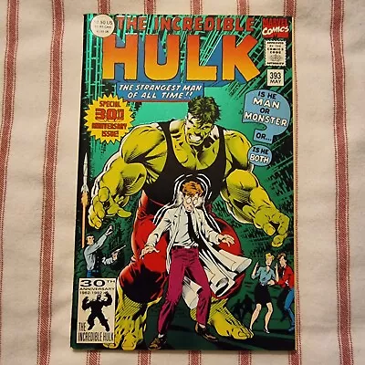Buy The Incredible Hulk #393 30th Anniversary Marvel Holo Cover Issue 1992 • 5£
