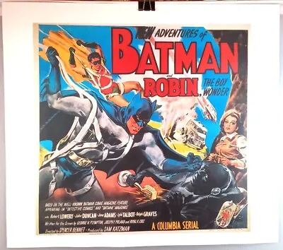 Buy 1949 New Adventures Of Batman & Robin Serial Poster Reproduction 12 1/2  X 11  • 8.05£