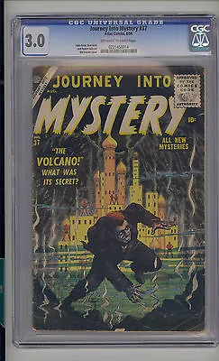Buy Journey Into Mystery 37 CGC 3.0 G/VG Atlas Marvel Westport Collection OW/W Pages • 199.16£