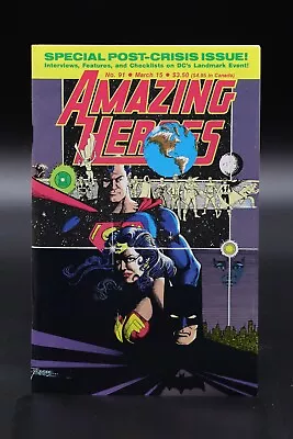 Buy Amazing Heroes (1981) #91 George Perez Cover Post Crisis Issue Mark Waid Int NM- • 15.81£