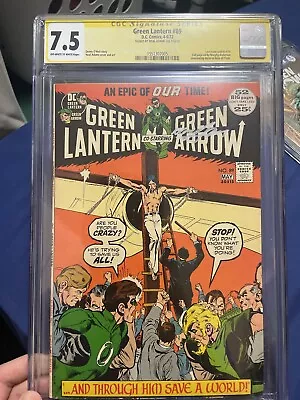 Buy Green Lantern Green Arrow #89 CGC Neal Adams Signed 07/20/18 7.5 Grading • 221.64£