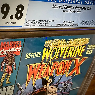 Buy Marvel Comics Presents #72 Cgc 9.8 Wp Wolverine Origin Weapon X 1991 Mcu • 206.22£