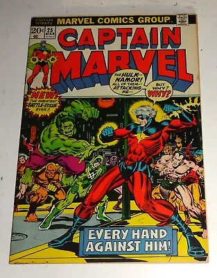 Buy Captain Marvel #25 Starlin Classic First Thanos Saga Vf- Hulk • 37.16£