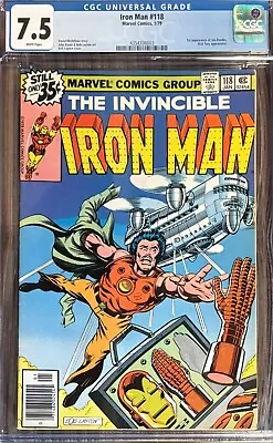 Buy IRON MAN #118 1st Rhodey Newsstand RARER 1979 Marvel Graded 7.5 🧐 • 68.75£