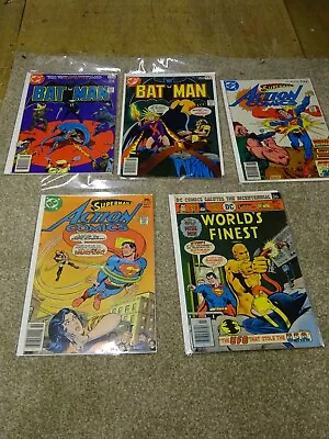 Buy 5 Bronze Age DC US Comics - Batman And Superman - Bagged And Carded • 15£