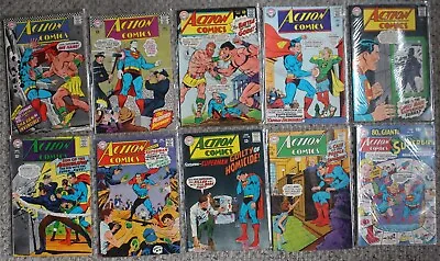 Buy Action Comics 1967-1968 DC NEAL ADAMS Zha-Vam Atlas Superman Supergirl #351-360 • 78.05£