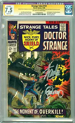 Buy Strange Tales #151 Cgc 7.5 Ap Signature Series Signed Stan Lee Steranko Marvel • 699.95£