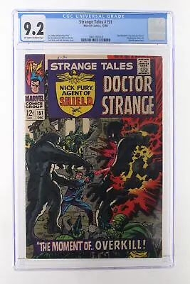 Buy Strange Tales #151 - Marvel Comics 1966 CGC 9.2 Jim Steranko's 1st Work For Marv • 208.31£