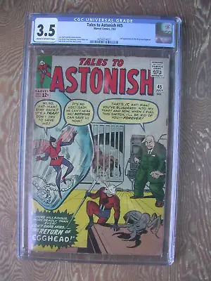Buy Tales To Astonish  #45  CGC 3.5   Second Appearance Of The Wasp  1963 • 158.06£