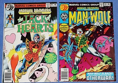 Buy   MARVEL PREMIER #'s: 44, 45   FEATURING JACK OF HEARTS & MAN-WOLF (1978) VFN • 9.49£
