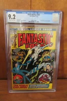 Buy Fantastic Four #123 CGC 9.2 President Nixon Cover Silver Surfer & Galactus App • 107.78£