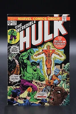 Buy Incredible Hulk (1962) #178 Herb Trimpe Cover Death & Rebirth Of Warlock FN+ • 15.07£