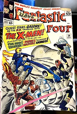 Buy FANTASTIC FOUR #28 (July 1964) Marvel Comic 1st X MEN X-over,Lee/Kirby B • 74.99£