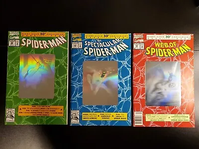 Buy Spider-Man  #26 Spectacular #189 Web Of Spider-man #90 Marvel Comics 30th Anniv. • 31.62£