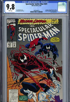 Buy Spectacular Spider-Man #201 (1993) Marvel CGC 9.8 White Venom Carnage • 56.97£