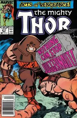 Buy Thor #411 (Newsstand) FN; Marvel | Juggernaut - 1st Appearance New Warriors - We • 48.18£