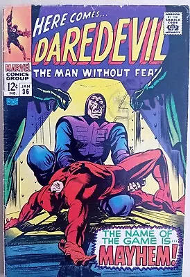 Buy Daredevil 36 - VG/FN (5.0) - Marvel 1968 - 12 Cents With UK Price Stamp - Colan • 12.50£