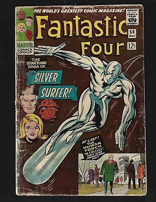 Buy Fantastic Four #50 GDVG Kirby 3rd Silver Surfer/1st Full Cover 2nd Full Galactus • 109.89£