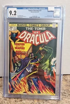 Buy Tomb Of Dracula #21 Cgc 9.2 Blade The Vampire Slayer  Darabont Marvel Comic 1974 • 98.83£