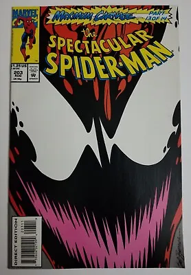 Buy Spectacular Spider-Man #203 (Marvel Comics, 1993) Maximum Carnage Part 13 • 3.18£