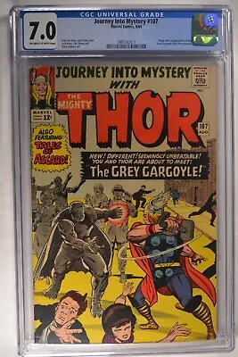 Buy Journey Into Mystery Thor  #107 CGC 7.0 Ow/w Origin &1st Grey Gargoyle 1964 KEY • 281.23£