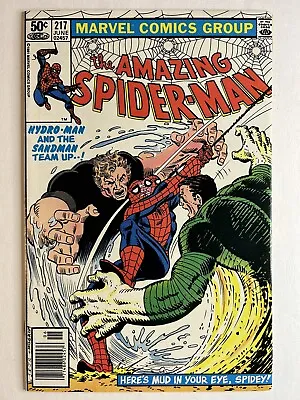 Buy Amazing Spider-Man #217 | VF/NM | 1ST Mud-Thing | Sandman, Hydro-Man | Marvel • 17.39£