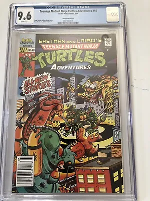 Buy CGC 9.6 Teenage Mutant Ninja Turtles Adventures  #10 Newsstand 1989 WP  Series • 52.17£