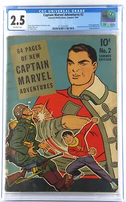 Buy Captain Marvel Adventures #2 1941 ⭐ CGC 2.5 OW Pages ⭐Sivana Appearance⭐ Fawcett • 1,112.08£
